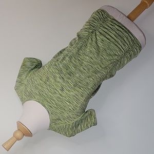 Athleta rouched short sleeve fastest track space dye shirt womens size M